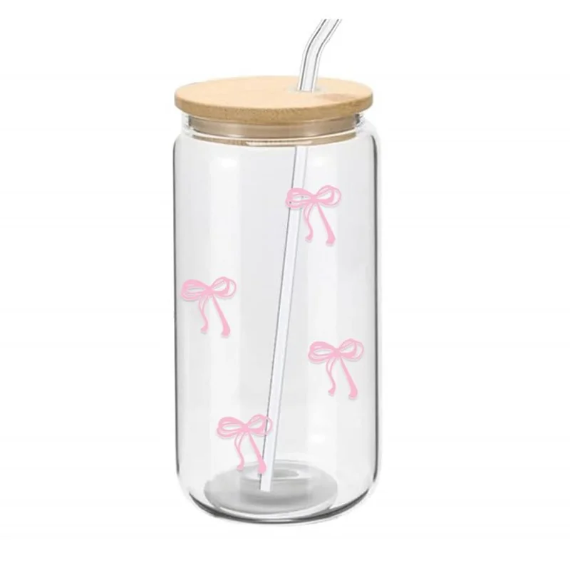 Livefy pohár so slamkou SlimBowy 450ml, ružový 