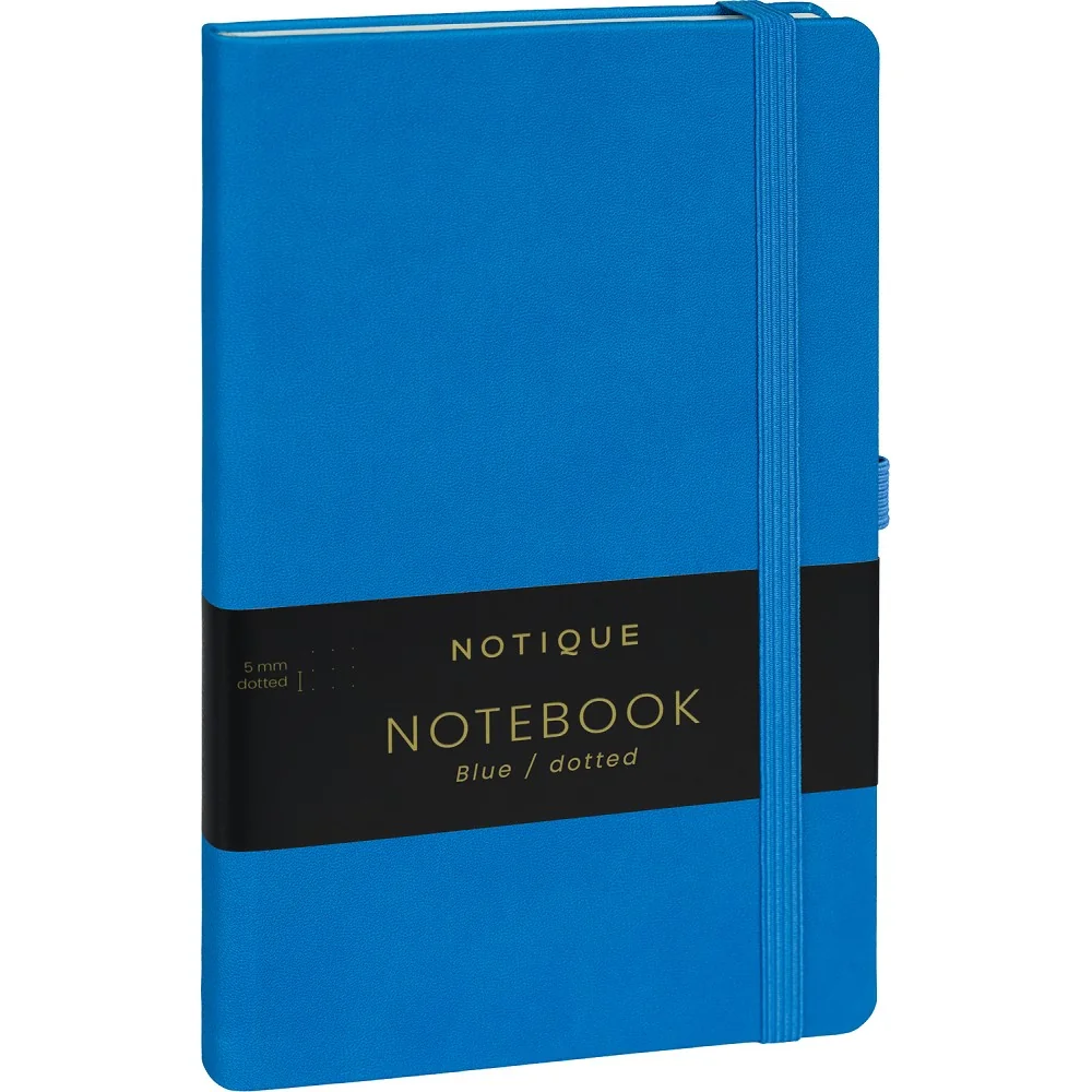 Zápisník Notes modrý, bodkovaný Formát A5, 80 listov
