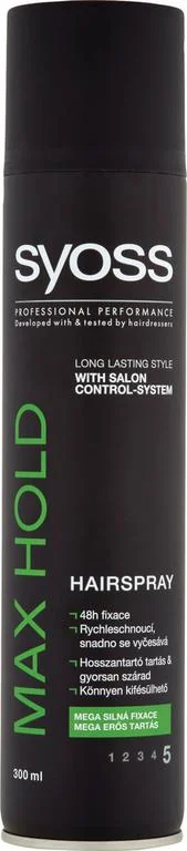 Syoss lak na vlasy Max Hold 300 ml 1×300 ml, lak na vlasy