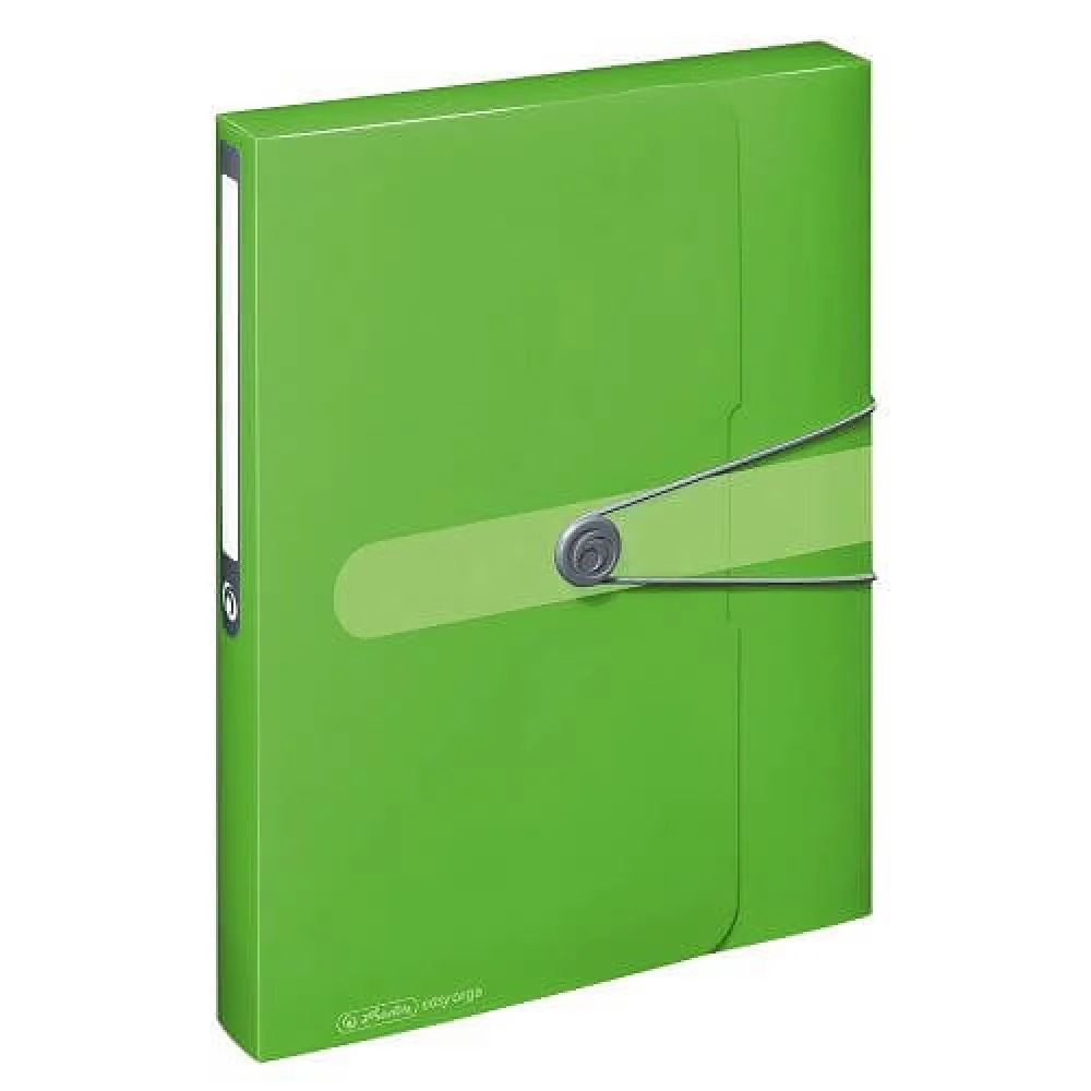 Plastový box s gumičkou Herlitz Easy Orga A4 PP zelený-Herlitz
