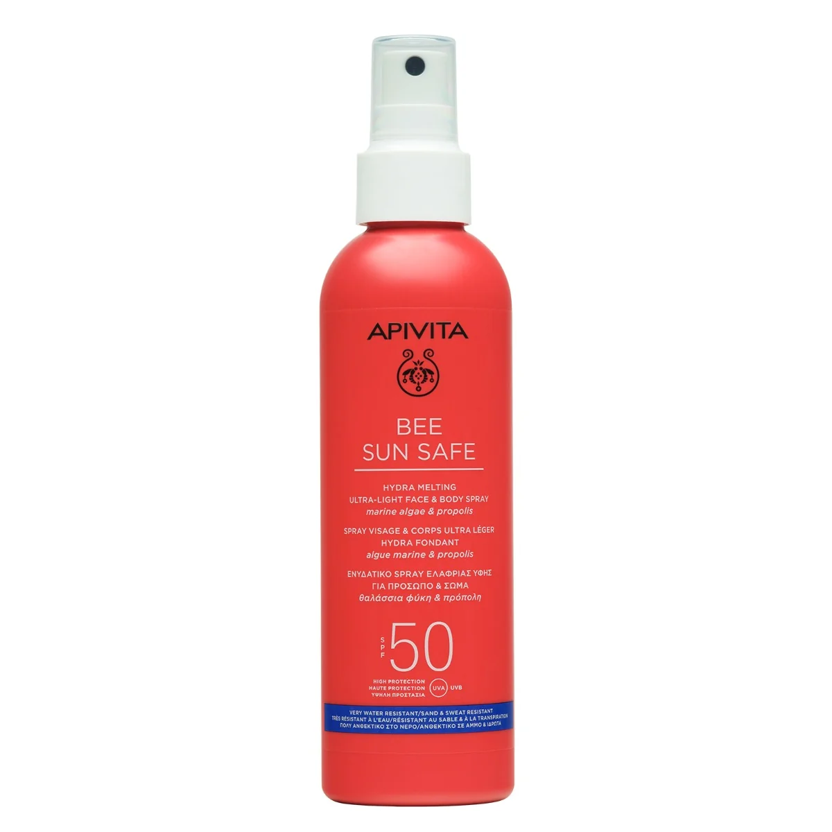 APIVITA Bee Sun Safe Hydra Melting Ultra-Light Face & Body Spray SPF50, 200ml 1×200 ml telový sprej s SPF50