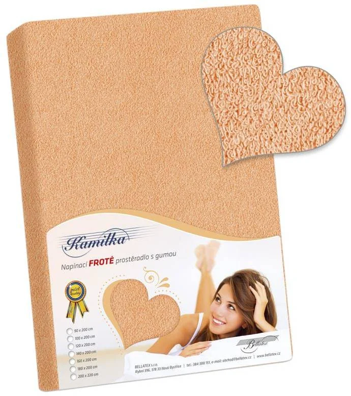 Froté prestieradlo 120x200 007 lososová K10 1×1 ks, posteľná plachta