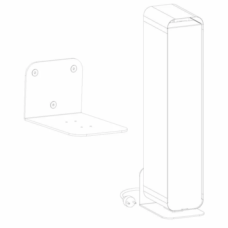 Lena Lighting držiak na stenu pre UV-C Sterilon Flow Mono, biely lesk