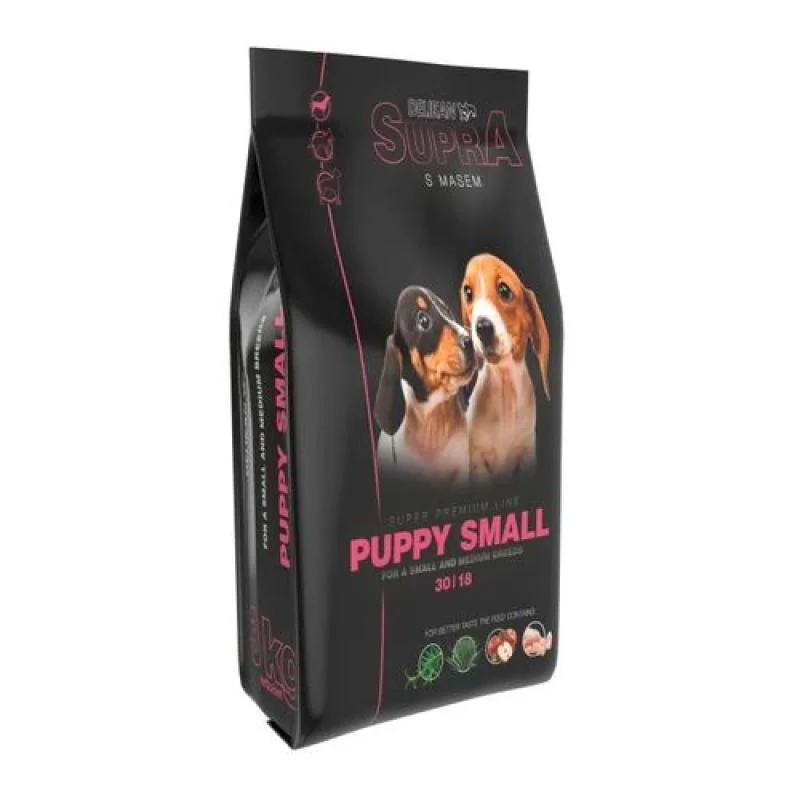 DELIKAN SUPRA Puppy Small 3kg superprémiové krmivo s obsahom čerstvého mäsa pre šteňatá malých a stredných plemien