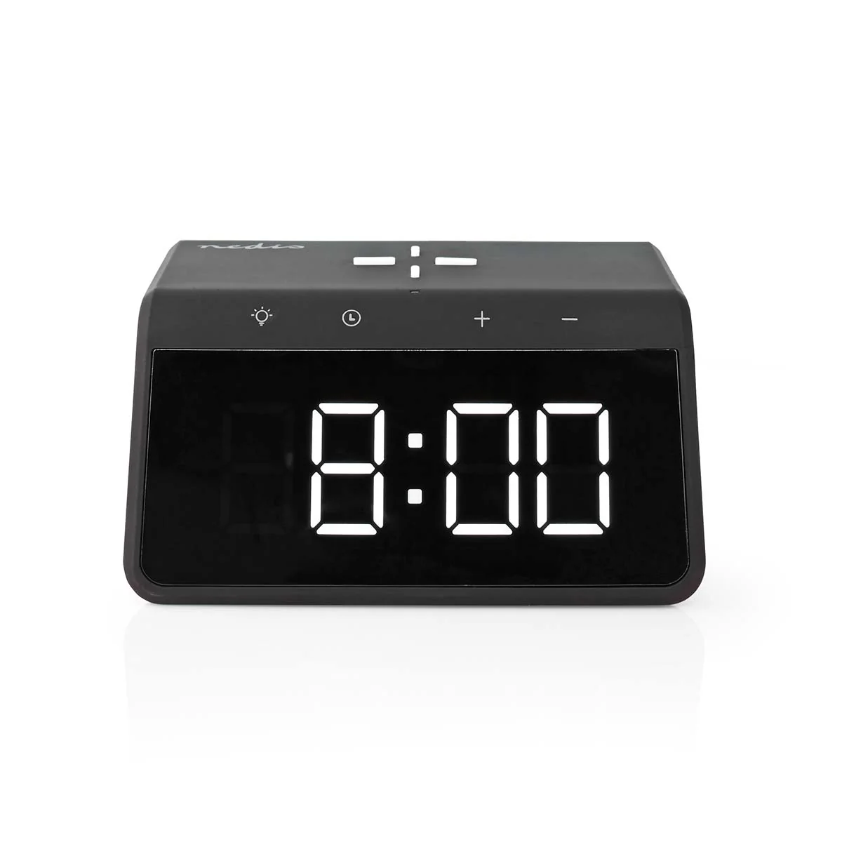 Budík digitálny s bezdrôtovou nabíjačkou NEDIS WCACQ30BK BLACK