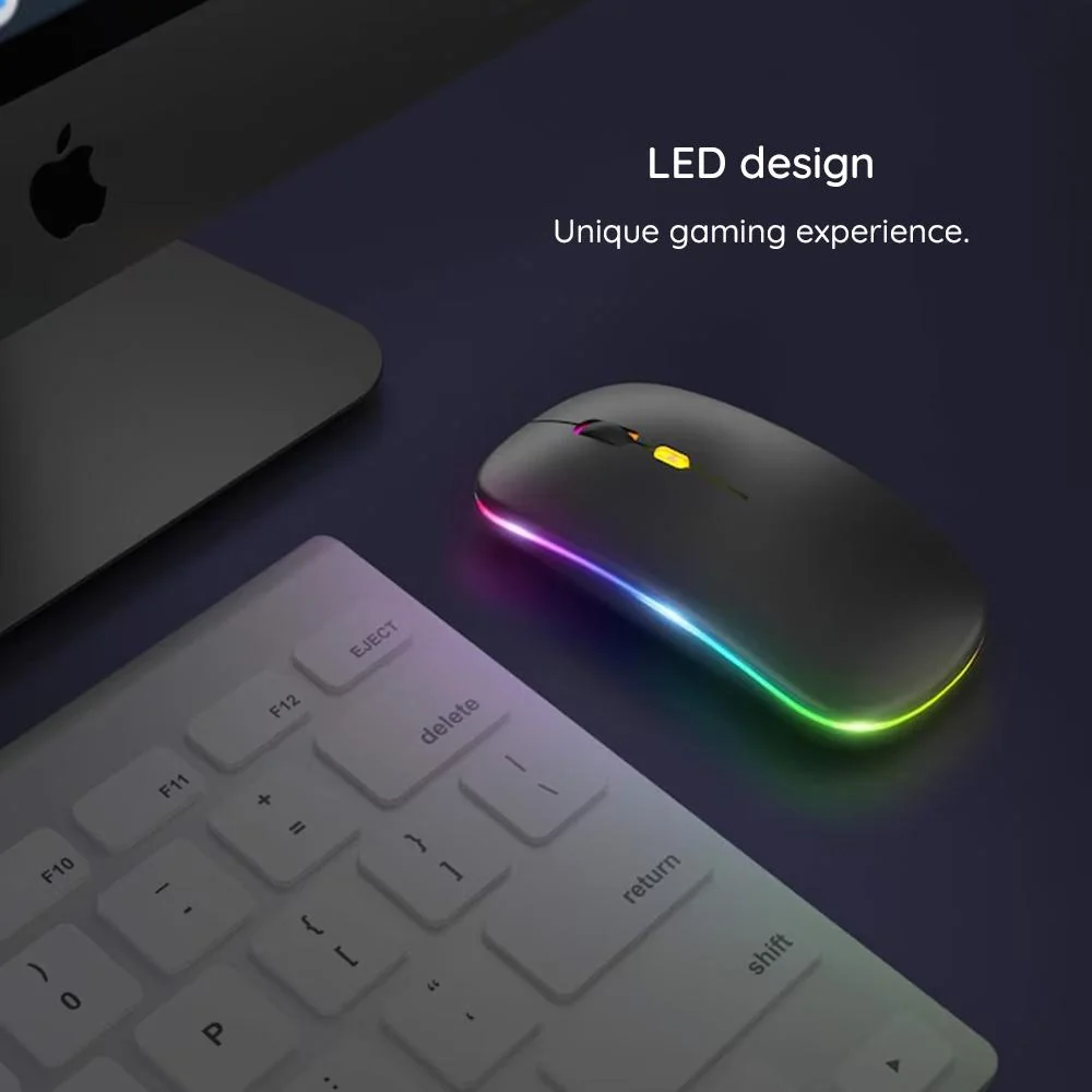 Bezdrôtová myš s RGB podsvietením 1600 DPI, Bluetooth 5.2