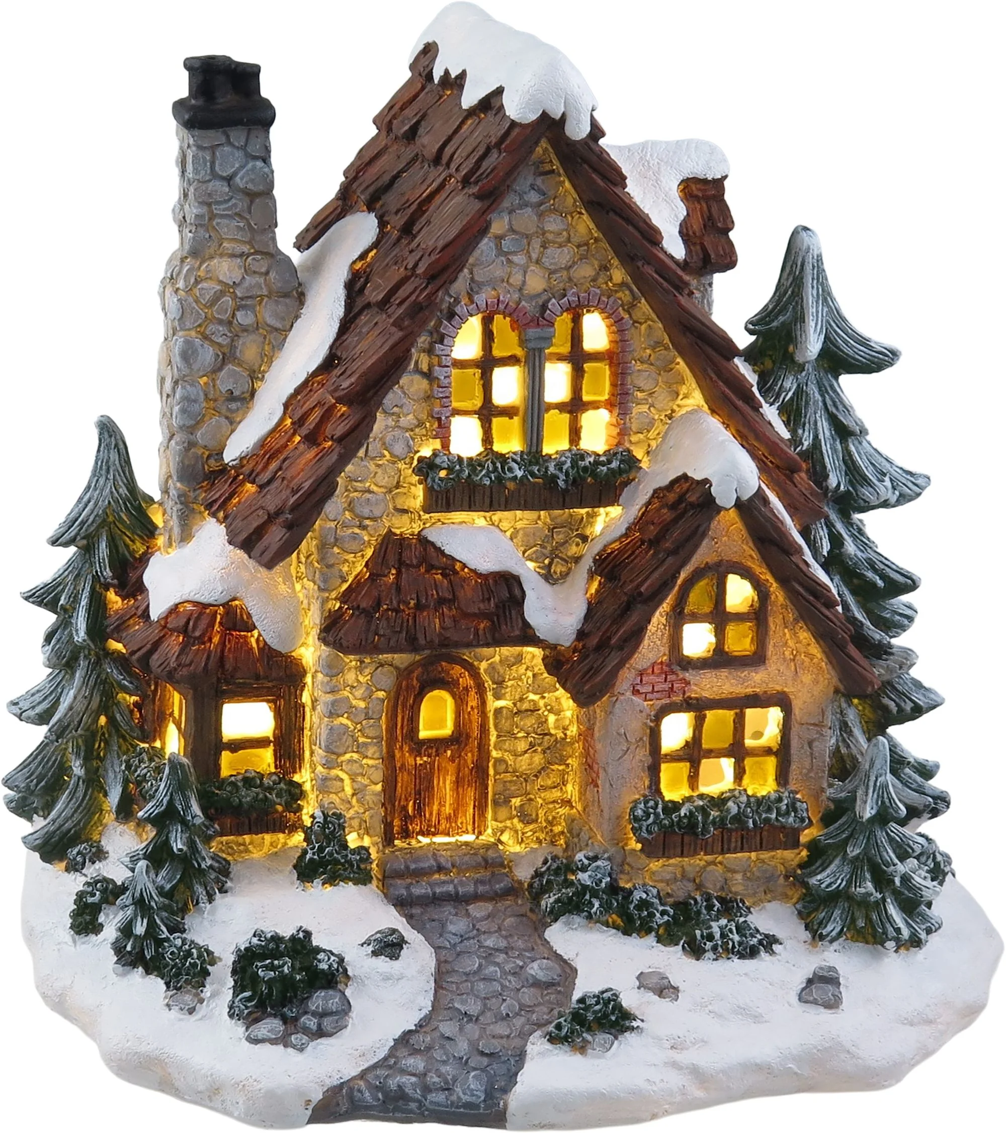 MagicHome vianočná LED chalúpka, 1 ks 3xAA, 22,5x17,5x21 cm