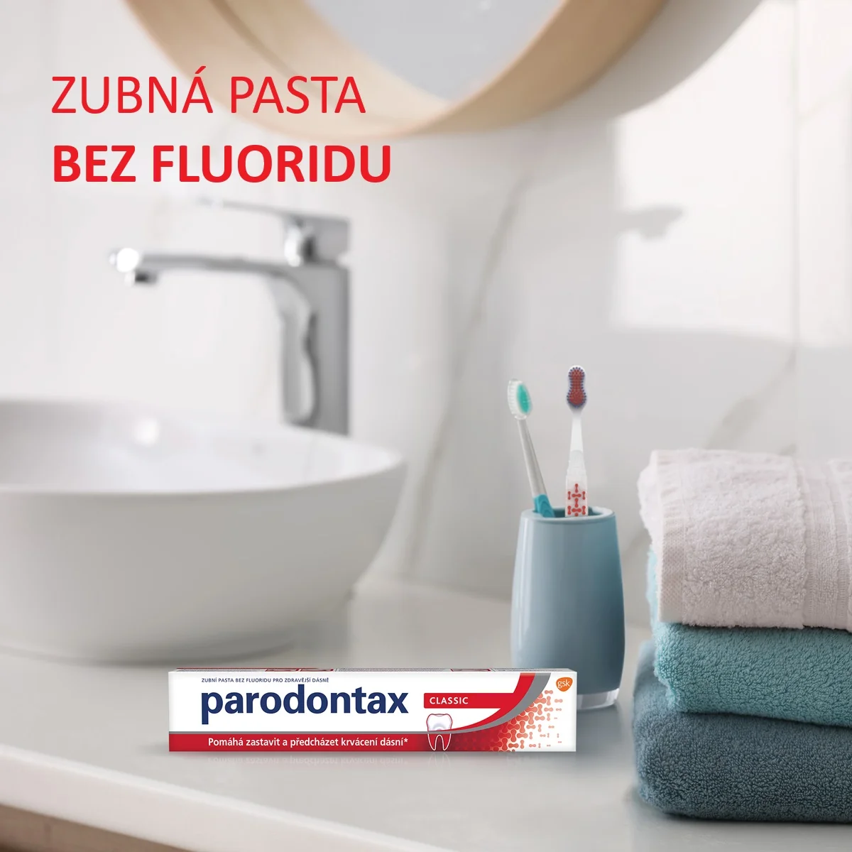 Parodontax Classic 1x75 ml, zubná pasta proti krvácaniu ďasien bez fluoridu