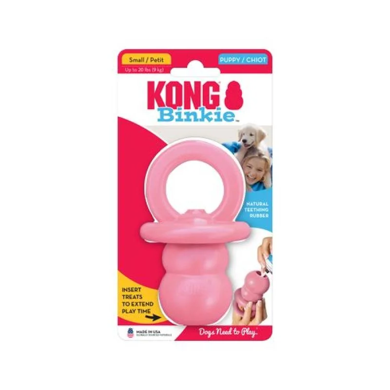 KONG Puppy Binkie gumená hračka pre šteňatá S 13x7x7cm mix farieb