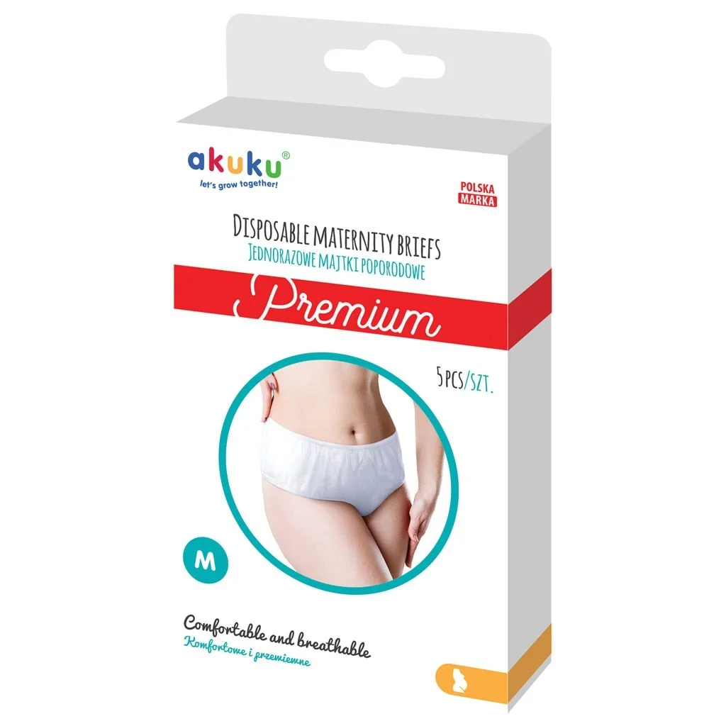 Jednorazové popôrodné nohavičky Akuku PREMIUM vel. M 5ks M,