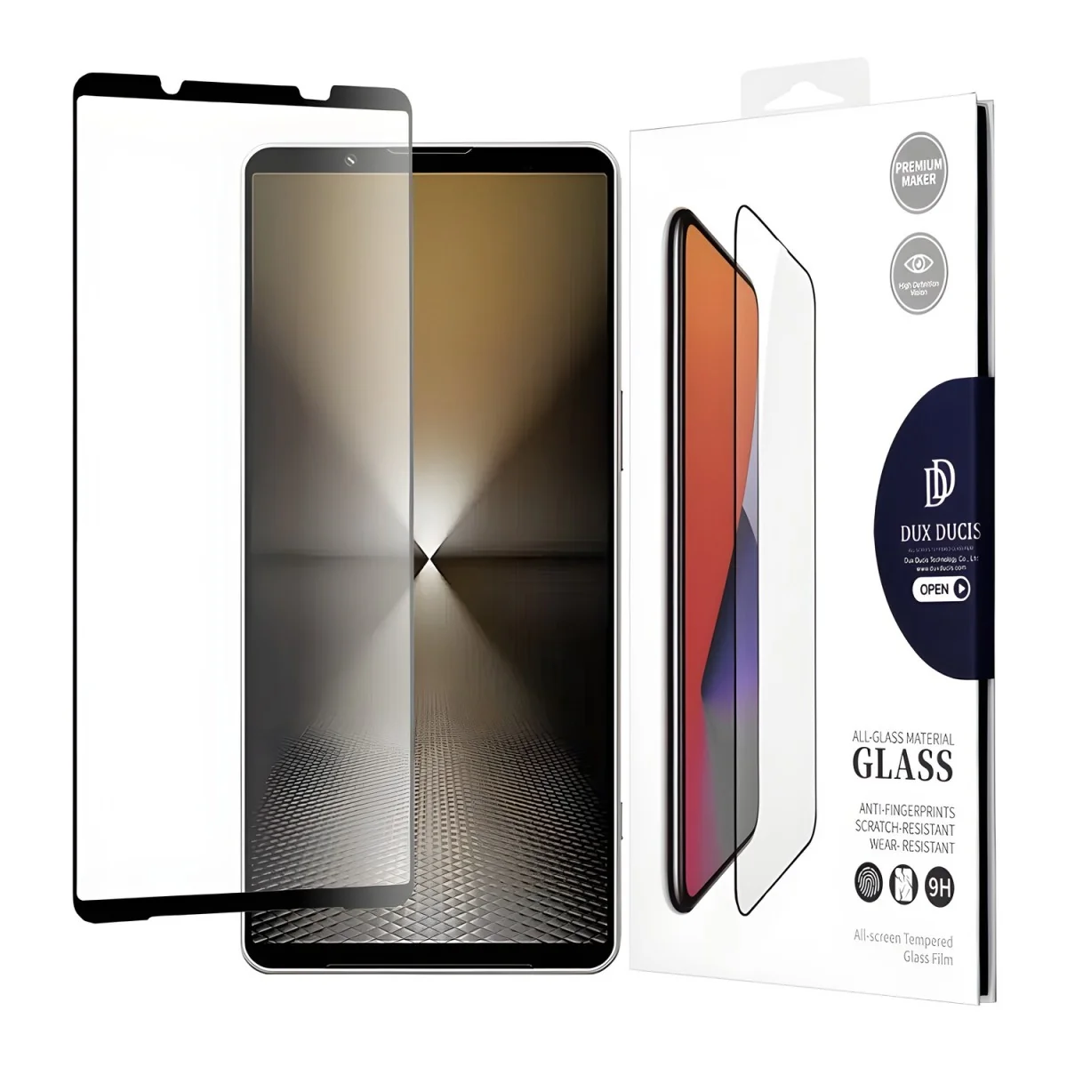 10D Tvrdené sklo pre Sony Xperia 1 V - Čierna 1 x 10D sklo, odolné