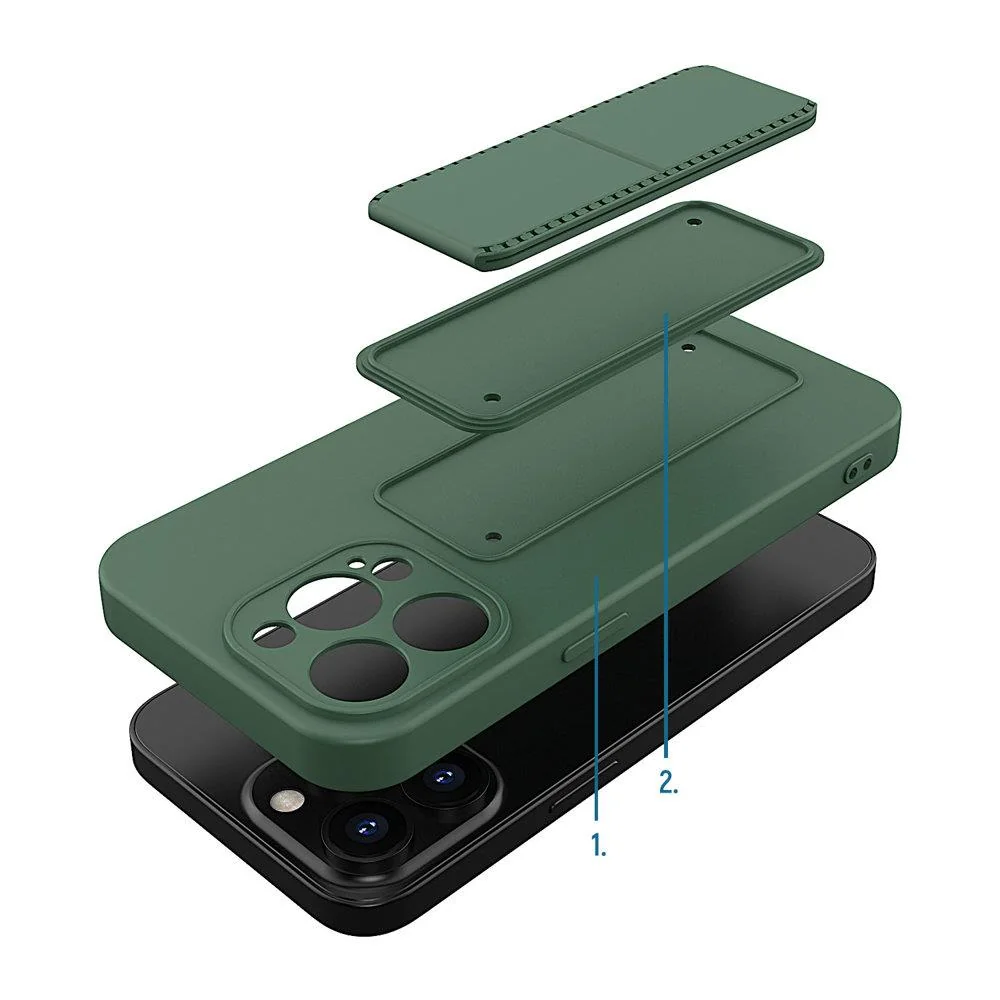 MG Kickstand silikónový kryt na iPhone 13 Pro, ružový