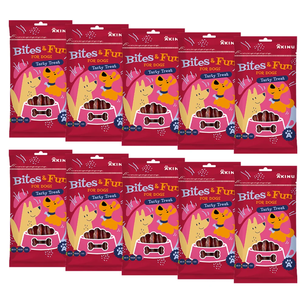 Akinu BITES & FUN Pochúťka z kačacích pŕs pre psy 10 x 85 g