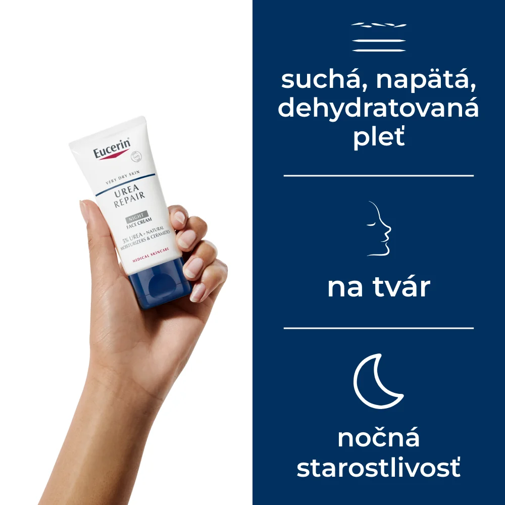 Eucerin UreaRepair Nočný krém na tvár 1×50 ml, nočný krém