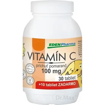 EDENPharma VITAMÍN C 100 mg príchuť pomaranč 1×40 tbl, 30+10 zadarmo
