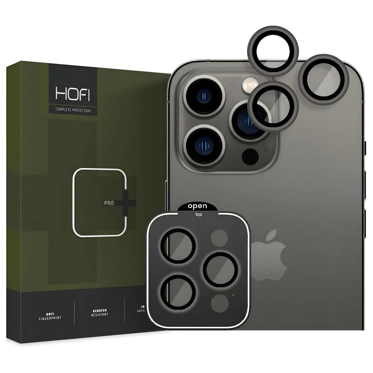 Ochranné sklo pre Apple iPhone 14 Pro/iPhone 15 Pro Max - Čierna 0,26 mm, 9H, oleofóbnym povlakom