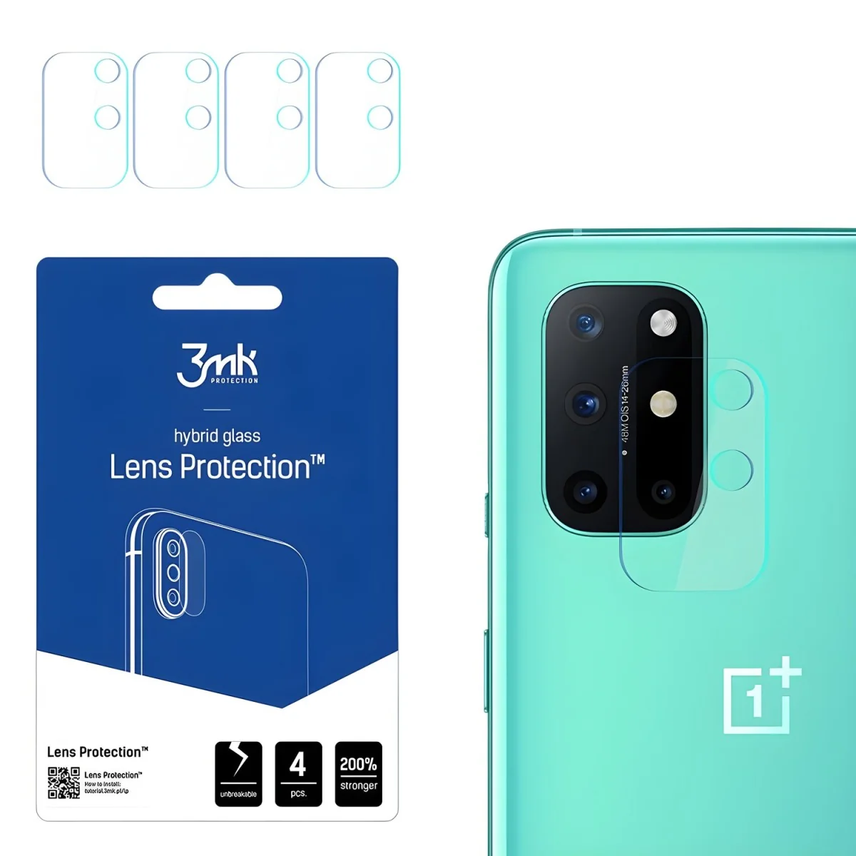 Sklo na kameru pre OnePlus 8T - Transparentná