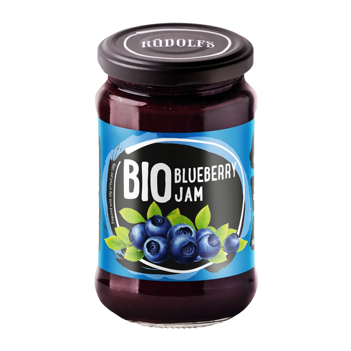 Rudolfs BIO Čučoriedkový džem 1×400 g, jahodový džem