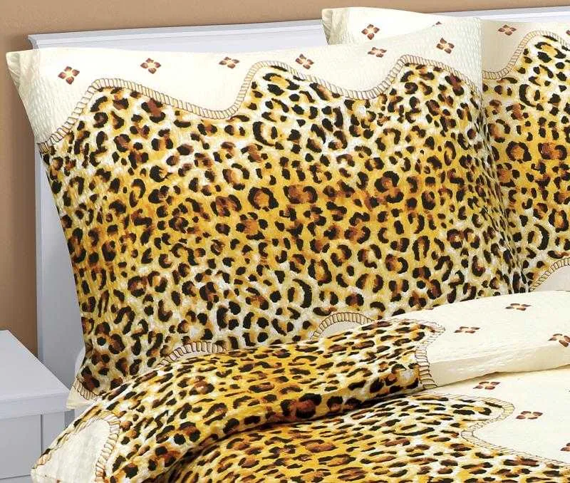 Obliečky krep 80/238 leopardí vzor 140x200, 70x90 1×1 ks, obliečky