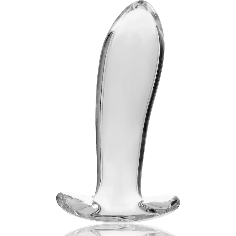 Sklenený análny kolík Borosilicate Nebula 12 priehľadný