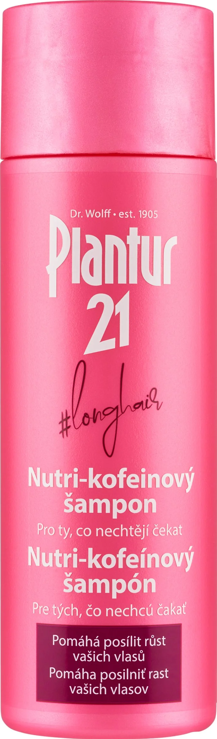 Plantur 21 longhair Nutri-kofeinový šampón 1×200 ml, šampón na rast vlasov
