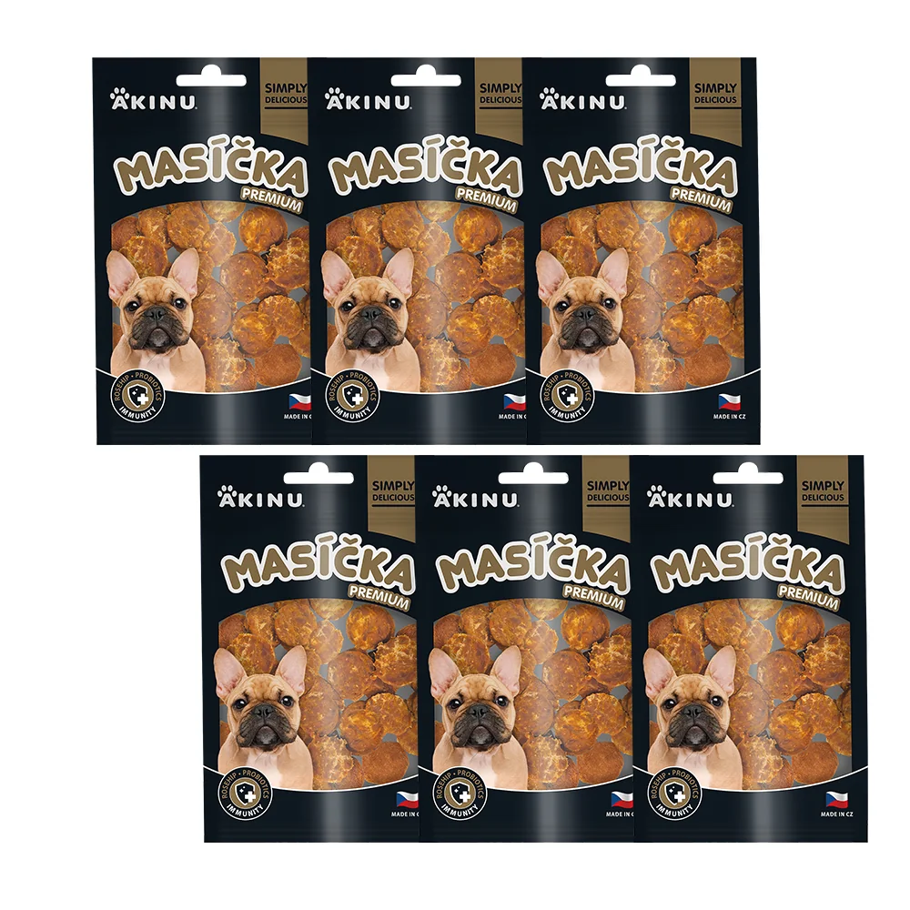 Akinu MASÍČKA PREMIUM Imunitná pochúťka pre psy 6 x 75 g