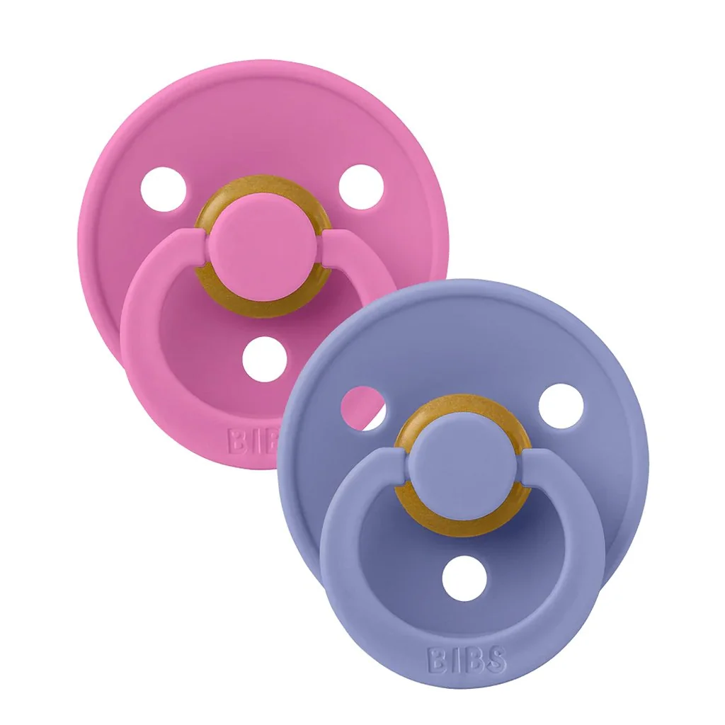 BIBS Colour cumlíky z prírodného kaučuku 2ks veľkosť 1 - Bubblegum / Peri