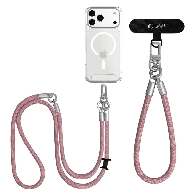 Tech-Protect C10S Crossbody Strap šnúrka na mobil, ružová
