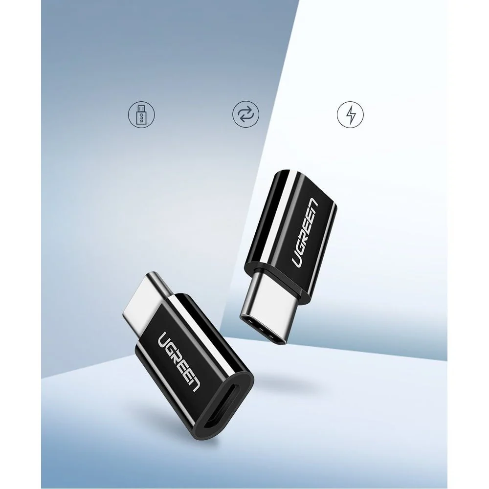 Ugreen adaptér Micro USB / USB-C, čierny