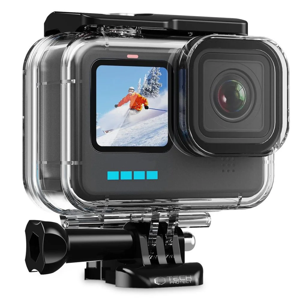 Tech-Protect GA200 vodotesné puzdro na GoPro Hero 9 / 10 / 11 / 12 / 13, priesvitné 3, priesvitné