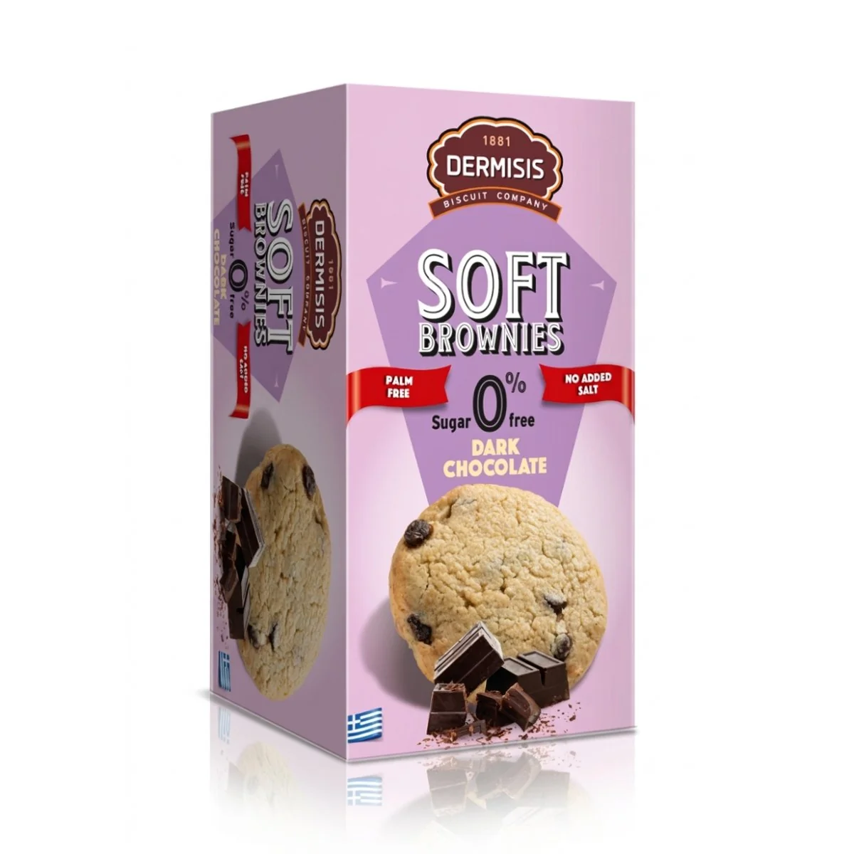 Dermisis Mäkké brownies sušienky s tmavou čokoládou 160 g bez cukru