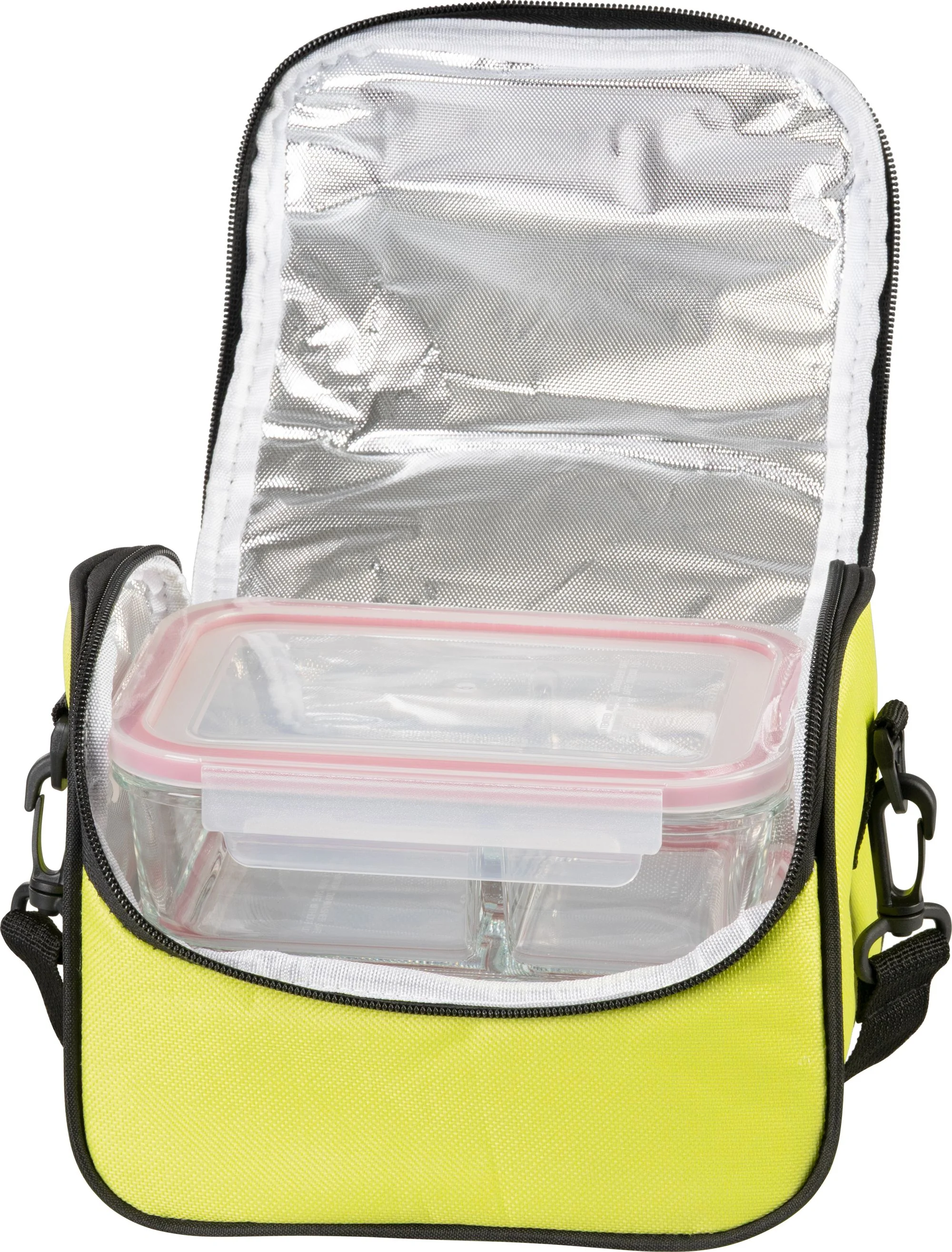 MagicHome sada sklenených dóz s termotaškou, 2 dózy 2x900 ml, štvorcové dózy, obdĺžnikový chladiaci termobox