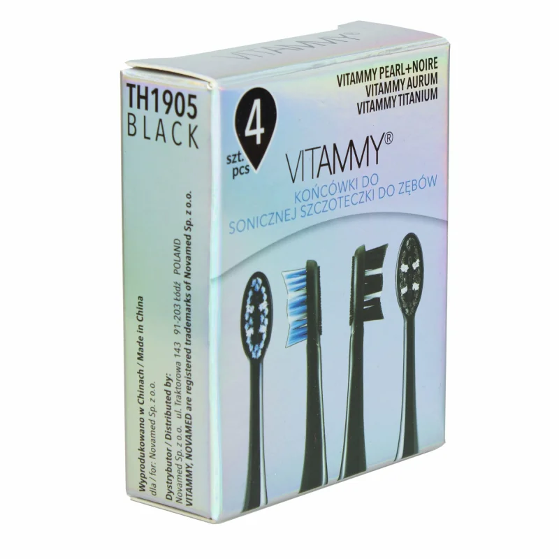 VITAMMY PEARL+ Black náhrady na zubnú kefku
