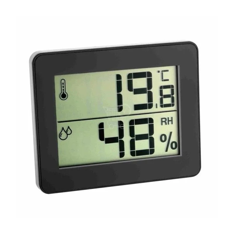 30.5027.01 TFA digitálny teplomer s vlhkomerom, čierny