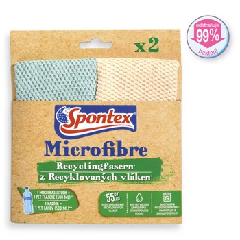 Spontex Microfiber Recycled Fibres 1×2 ks, utierky z mikrovlákna