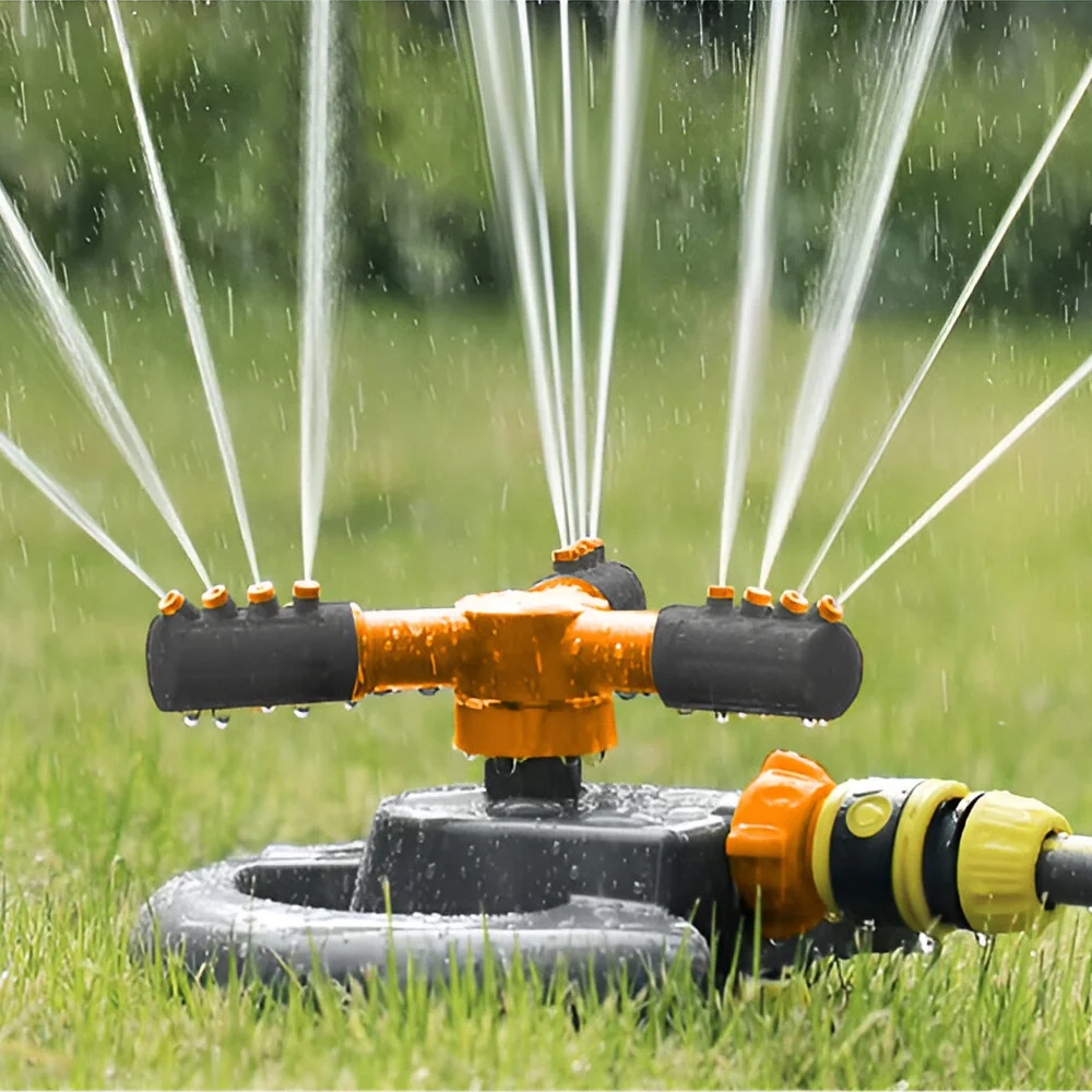 MG Sprinkler 3-ramenný otočný zavlažovač, čierny