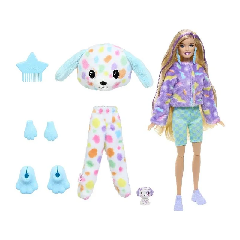 Barbie Cutie Reveal Barbie Farebné sny dalmatín s doplnkami a 10 prekvapení