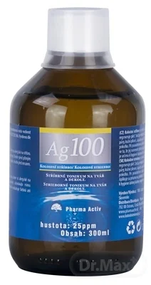 Koloidné striebro Ag100 25ppm 300 ml