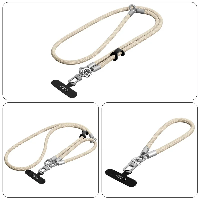 Tech-Protect C10S Crossbody Strap šnúrka na mobil, béžová