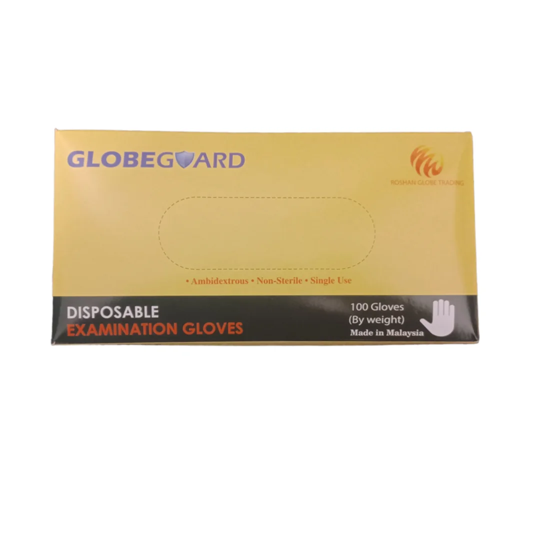 GLOBEGUARD č. L latexové vyšetrovacie rukavice nepudrované, nesterilné, krémové