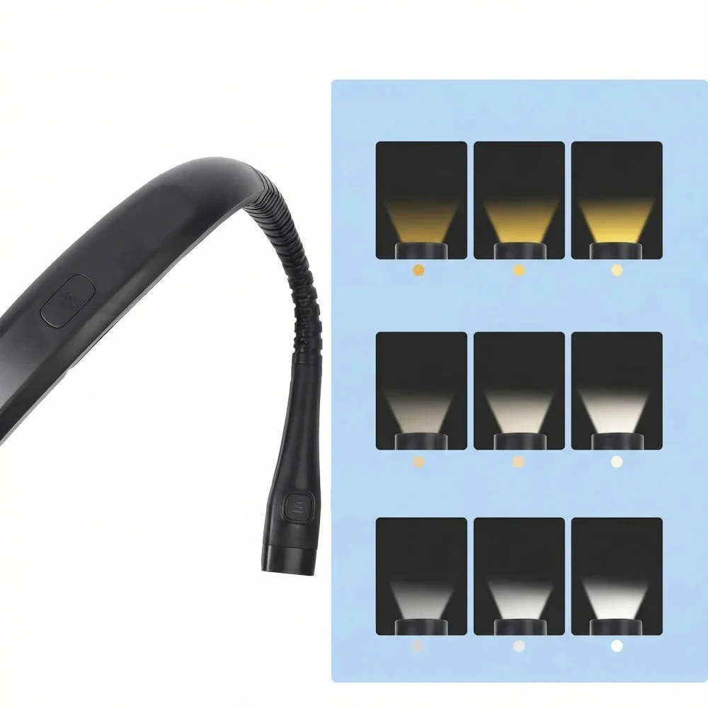 Tech-Protect LL200 LED lampa na krk, čierna