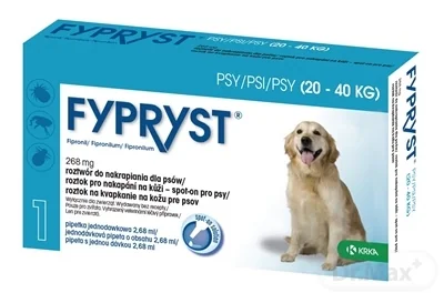 FYPRYST PSY 20-40 KG 1×268 mg, liečivo pre psy