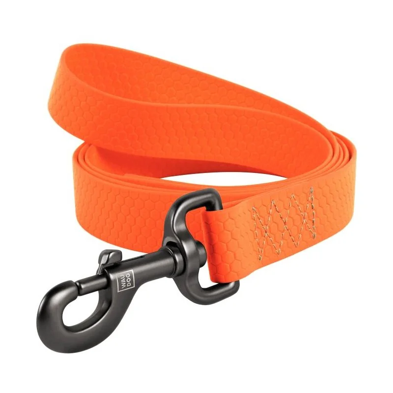 Vode odolné vodítko WAU DOG oranžové, šírka: 25mm; dĺžka: 183 cm