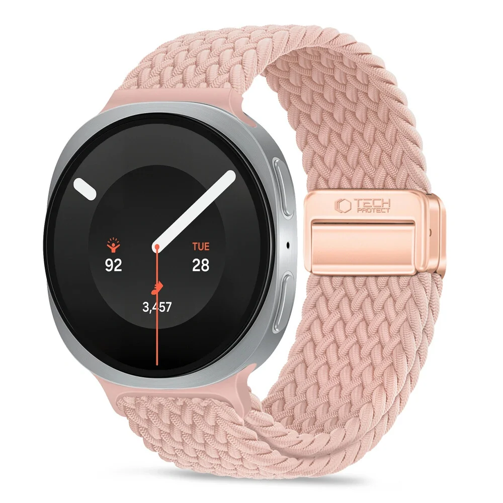 Tech-Protect Nylon Mag remienok na Samsung Galaxy Watch 8 / 9 / Classic (40 / 44 / 46mm), dusty rose
