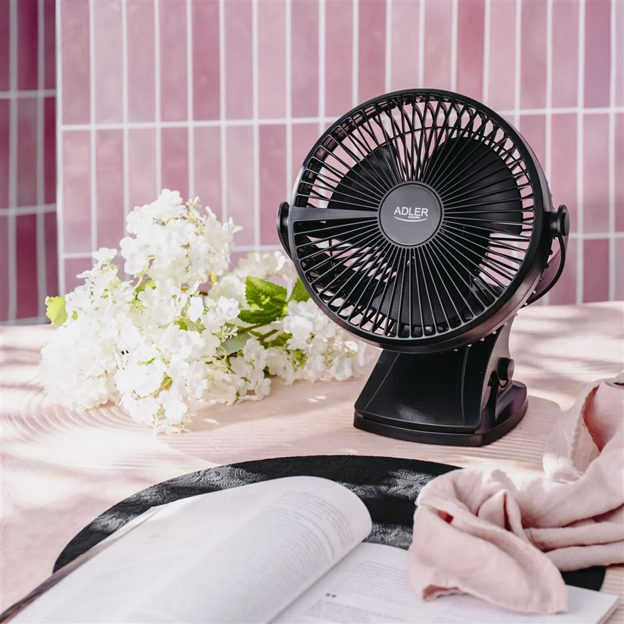 Stolový ventilátor s klipom Adler AD 7342 čierny