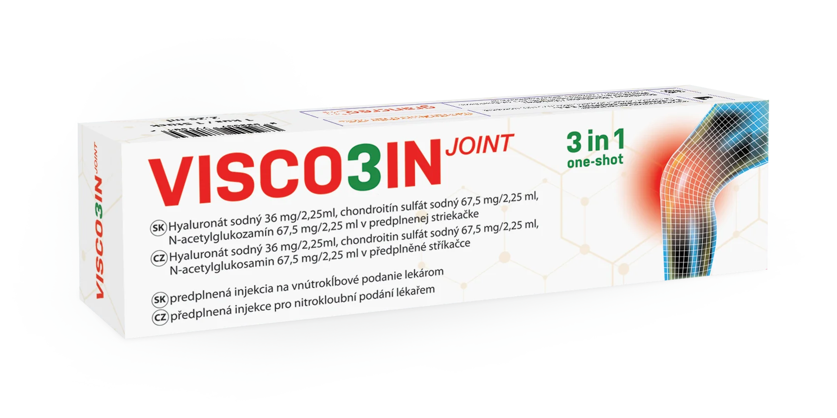 VISCO3IN joint 1×2,25 ml, predplnená injekcia na vnútrokĺbové podanie