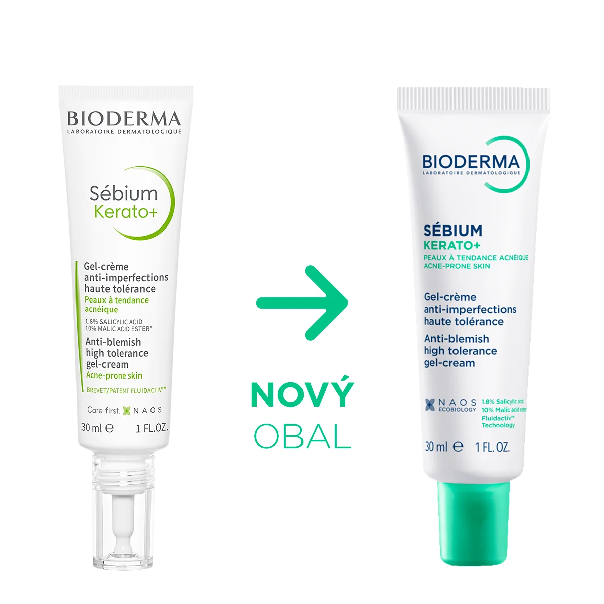 BIODERMA Sébium Kerato+ gél-krém na akné s vysokou toleranciou 1×30 ml, pleťový krém