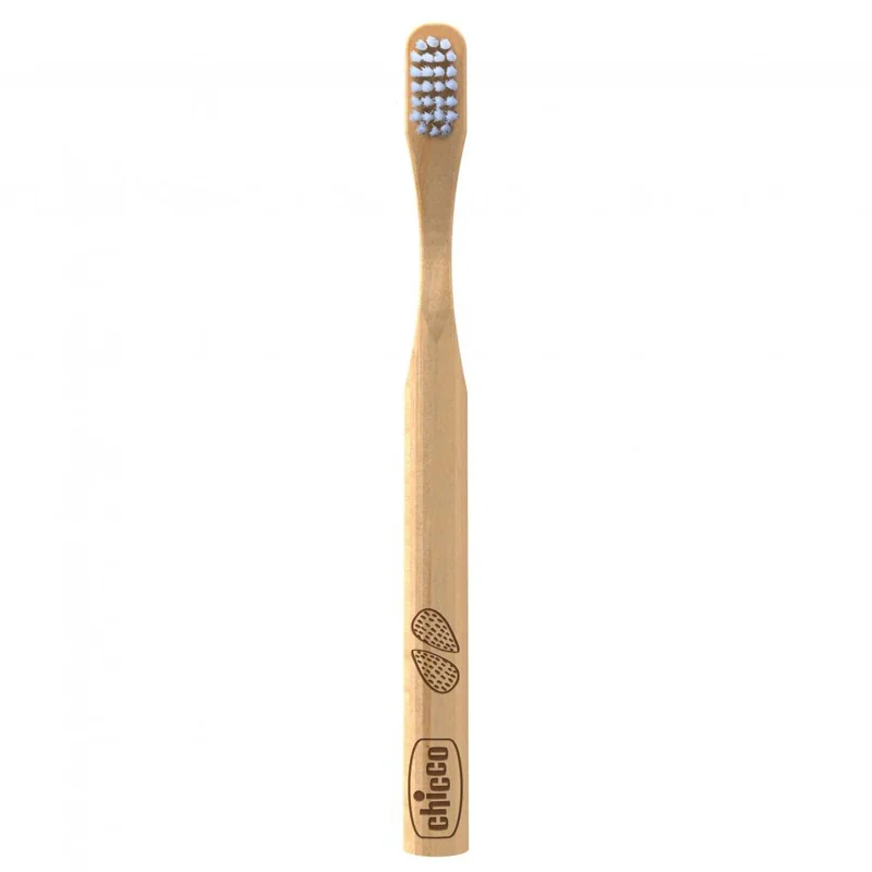 CHICCO Kefka zubná ekologická, biologicky odbúrateľná bambusová Eco Bamboo 36m+ 1 ks