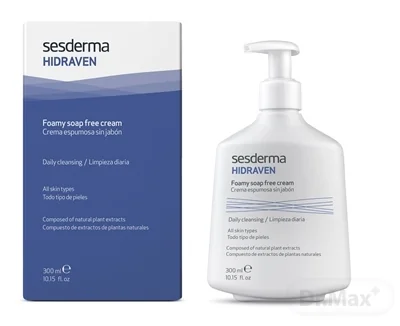 sesderma HIDRAVEN Penivý krém bez mydla 1×300 ml, penivý krém na denné čistenie tváre a tela
