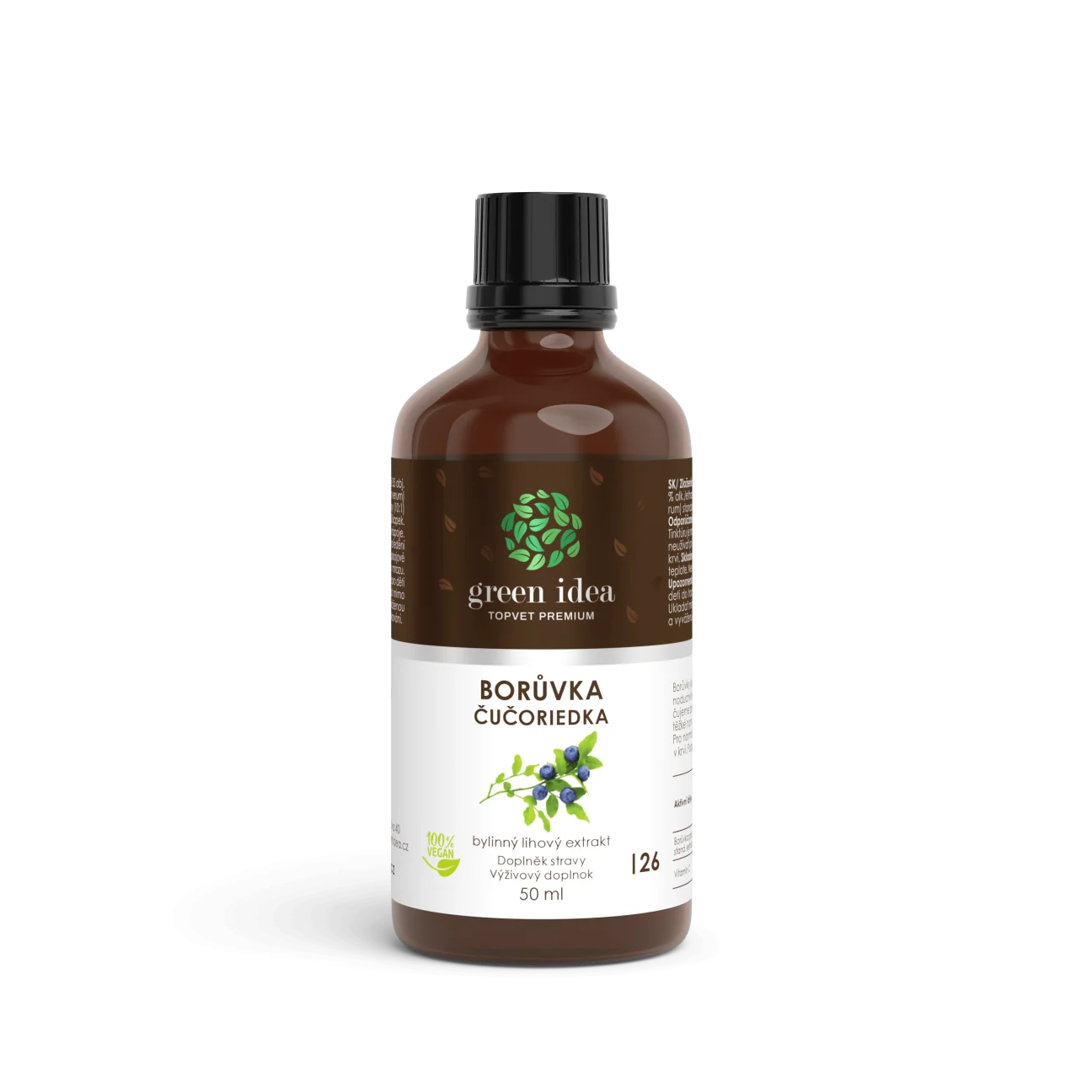 Čučoriedka – tinktúra – kvapky 50 ml – Green idea